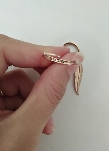 Beden 925 ayar rose gümüş küpe
