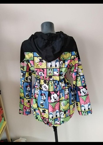 Renkli Baskılı Kız Yağmurluk Kapüşonlu - Görsel 3