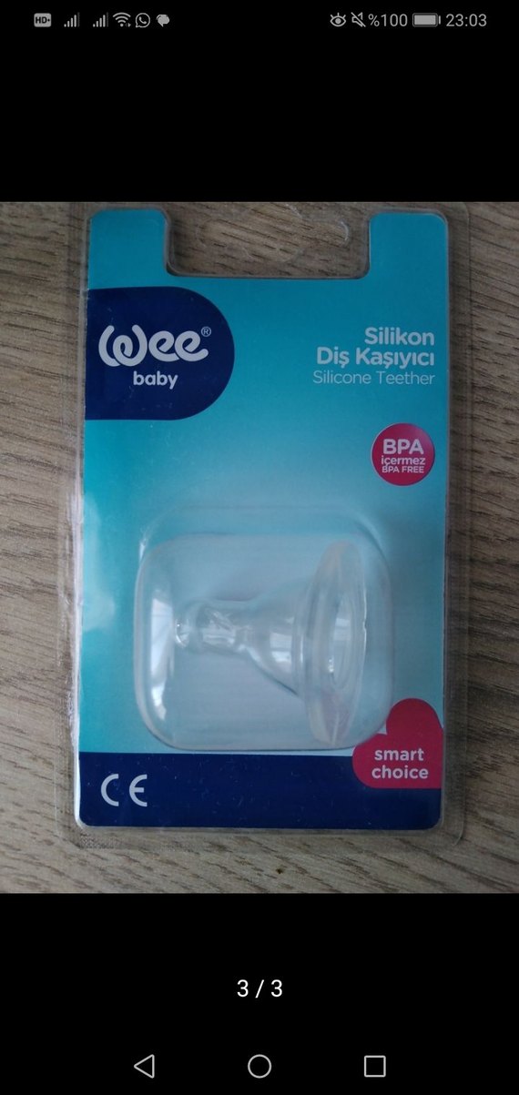 Bebek Biberonu, Beyaz, Desenli - Görsel 2