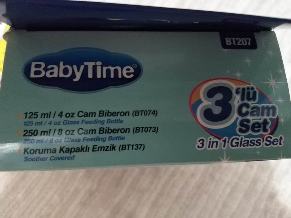 Baby time 3lü cam biberon seti - Görsel 2