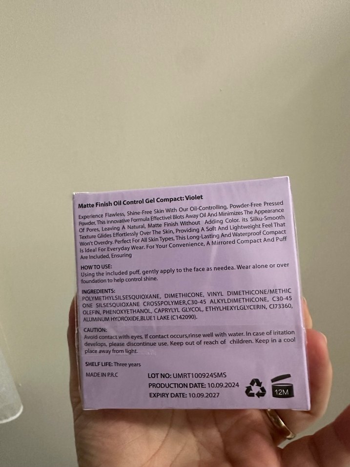 Matte Finish Yağ Kontrol Jel Pudra - Mor - Görsel 2