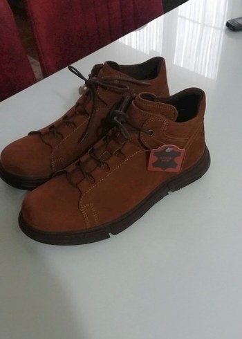 Kahverengi Süet Erkek Casual Bot HAKİKİ DERİ