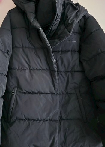 xl Beden siyah Renk Siyah Fermuarlı Kadın Kışlık Midi Mont