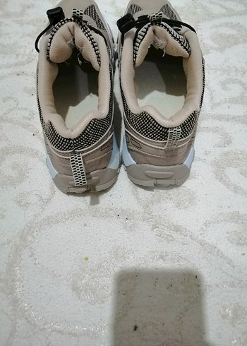 Bej Gri Yılan Desenli Bağcıklı Outdoor Ayakkabı - Görsel 6