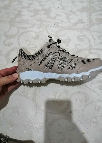 Bej Gri Yılan Desenli Bağcıklı Outdoor Ayakkabı - Görsel 5