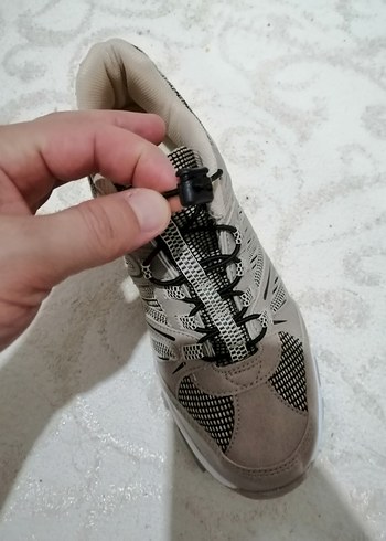 Bej Gri Yılan Desenli Bağcıklı Outdoor Ayakkabı - Görsel 7