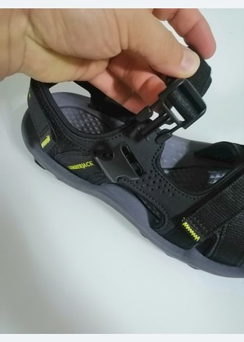 Erkek Siyah Velcro Bantlı Outdoor Sandalet - Görsel 7