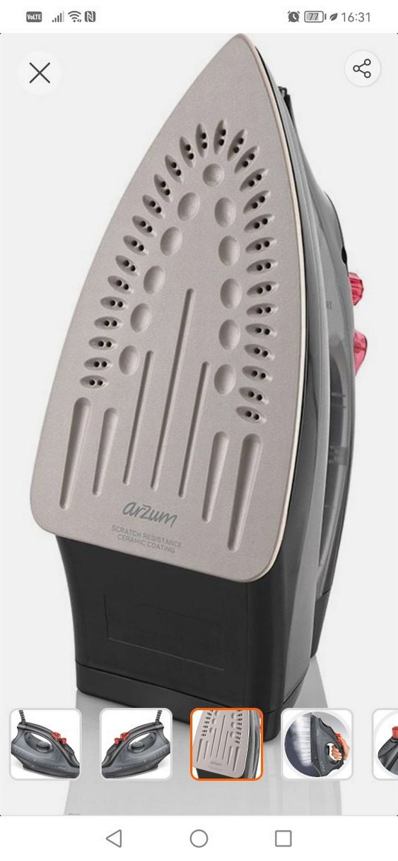 Arzum OLİVYA SERAMİK TABAN AR 684 Buharlı Ütü 2400W - Görsel 5