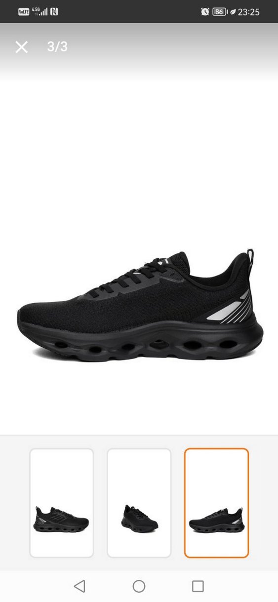 ORJİNAL LOTTO Siyah Bağcıklı Erkek Spor Ayakkabı - Görsel 3