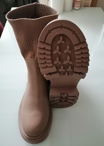 BEJ ÇORAPLI BAYAN BOT 40 NUMARA - Görsel 4