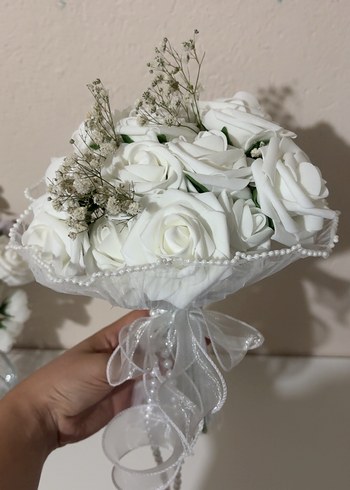 Accessorize Dantel Detaylı Beyaz Vintage Gelin Buketi