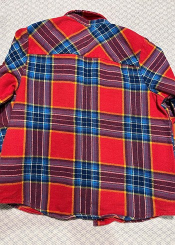 Çocuk Ekose Düğmeli Uzun Kollu Gömlek - Görsel 6