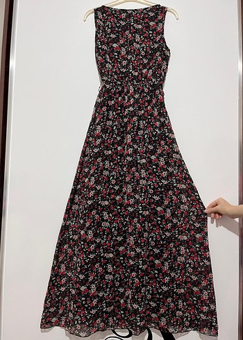 Çiçek Desenli Uzun Bohem Elbise - Görsel 6