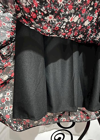 Çiçek Desenli Uzun Bohem Elbise - Görsel 5