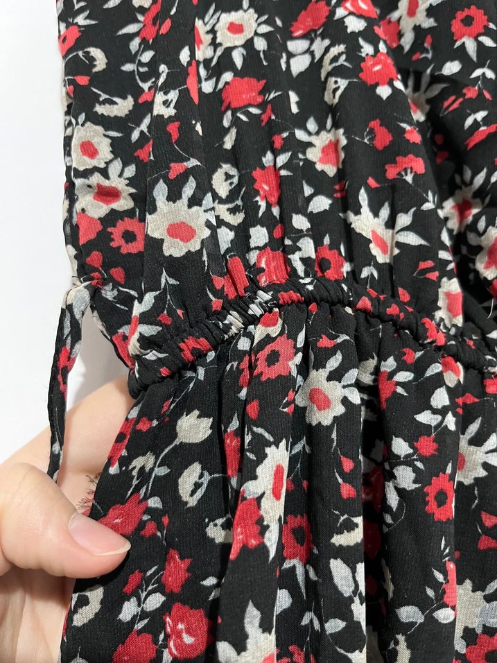 Çiçek Desenli Uzun Bohem Elbise - Görsel 2