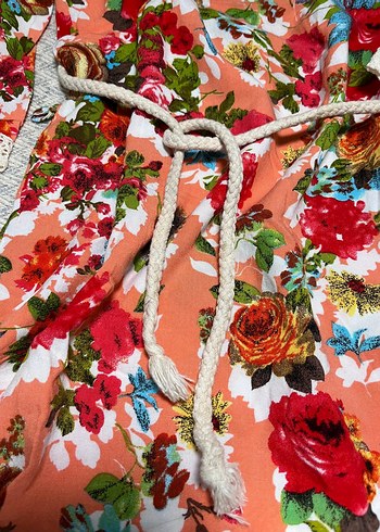 Çiçek Desenli Bohem Kadın Uzun Tunik - Görsel 3