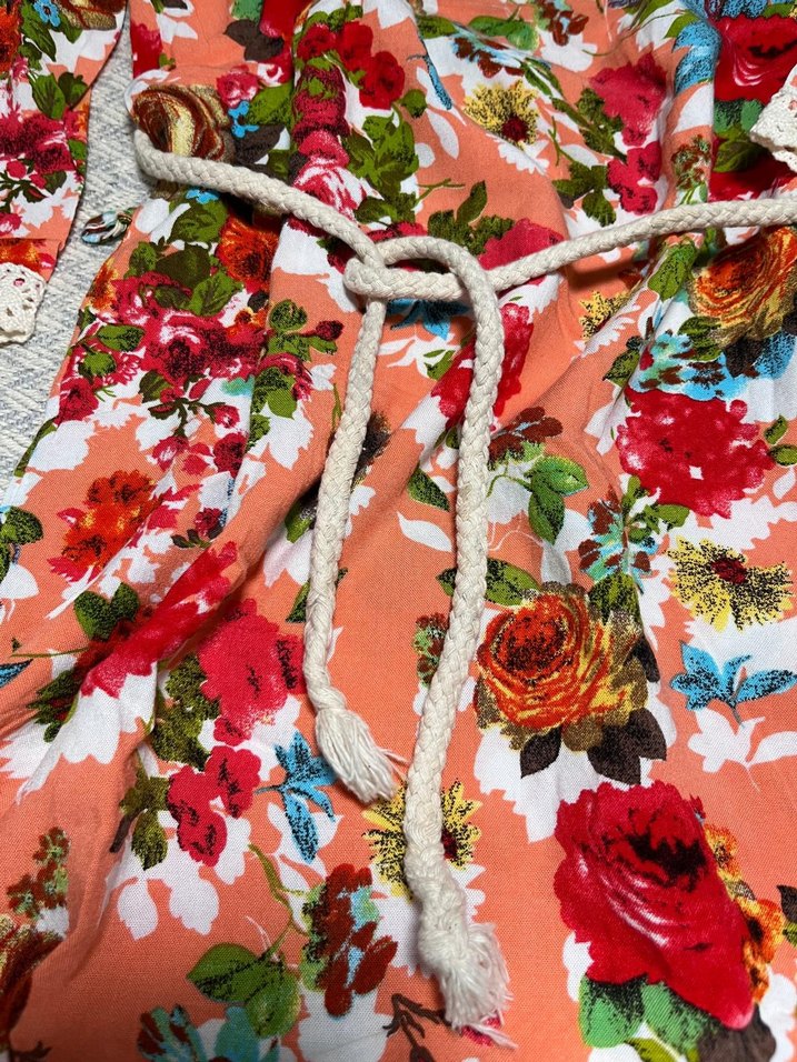 Çiçek Desenli Bohem Kadın Uzun Tunik - Görsel 3