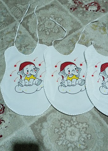 Renkli Baskılı Beyaz Bebek Önlüğü
5'i fiyata dahil. - Görsel 2