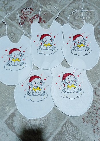 Renkli Baskılı Beyaz Bebek Önlüğü
5'i fiyata dahil. - Görsel 4