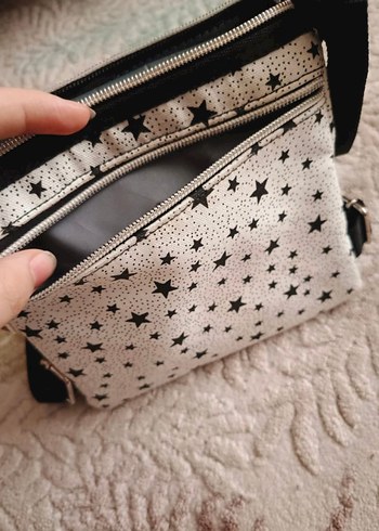 Kemerli Beyaz Desenli Deri Kadın Çanta - Görsel 6