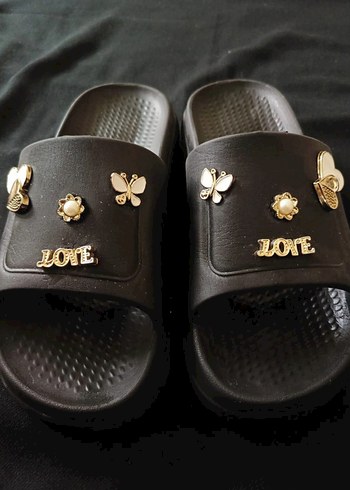 Kadın Siyah Platform Topuklu Terlikler - Görsel 2