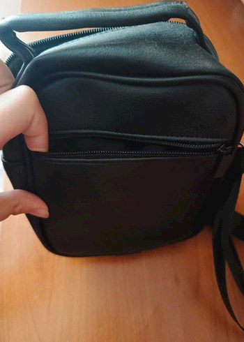 Siyah Fermuarlı Erkek Omuz Çantası - Görsel 2