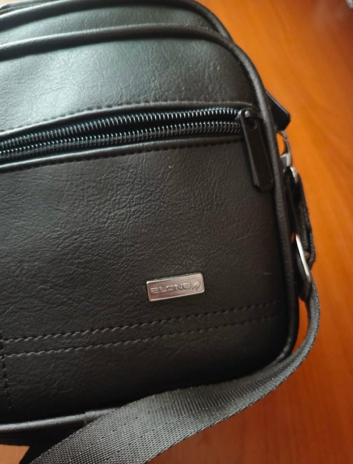 Siyah Fermuarlı Erkek Omuz Çantası - Görsel 4