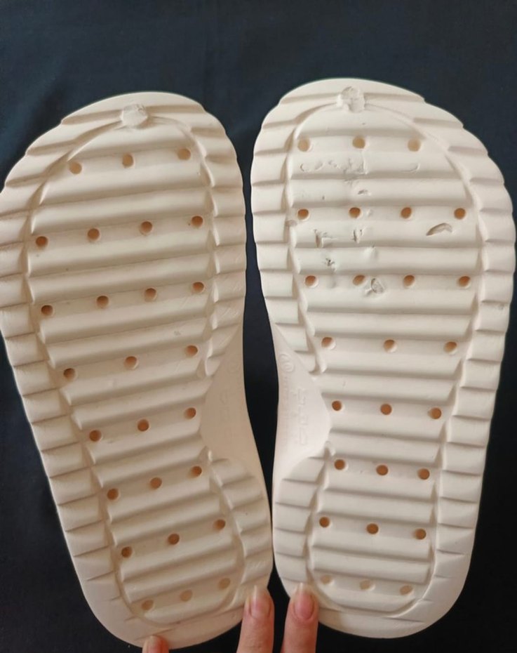 Düğmeli Beyaz Kadın Terlikler Nakışlı - Görsel 5