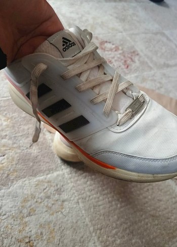 Gri Detaylı Beyaz Kadın Spor Ayakkabı - Görsel 6