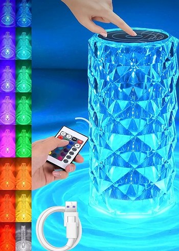  Beden Kristal Desenli Masa Lambası