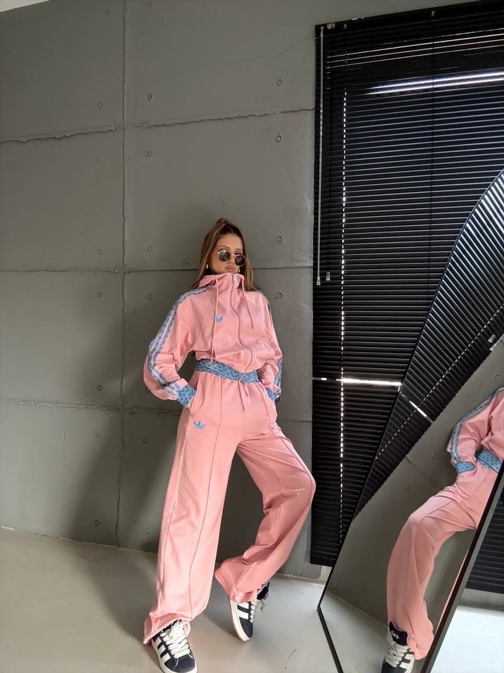 S m l xl
Pembe Bağcıklı Yüksek Yakalı Kadın Eşofman Takımı - Görsel 3