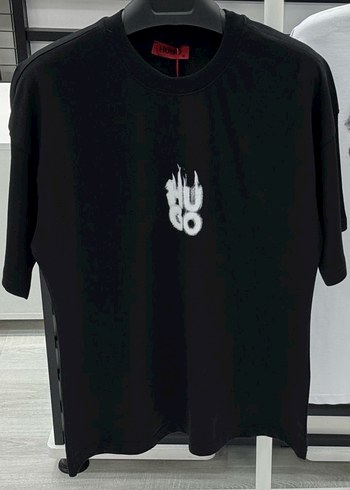 Siyah Pamuklu Oversize Erkek Tişört - Görsel 4