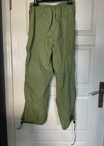 Yeşil Kemerli Kadın Keten Pantolon - Görsel 2