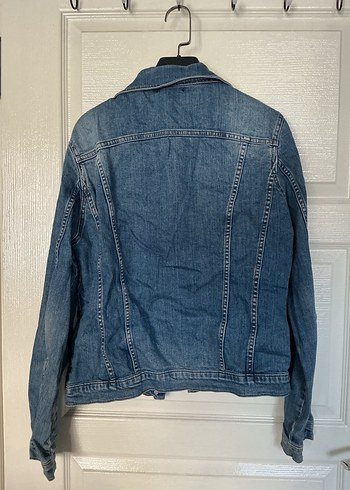 Düğmeli Mavi Kadın Denim Ceket - Görsel 2