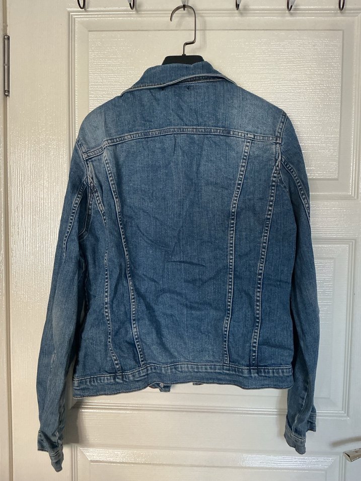 Düğmeli Mavi Kadın Denim Ceket - Görsel 2