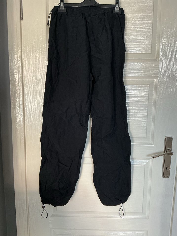 Kadın Siyah Keten Rahat Kesim Pantolon - Görsel 2