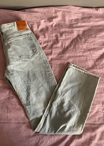 Gri Loose Fit Kadın Jean - Görsel 2