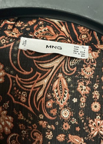 Kahverengi Bohem Uzun Kollu Fırfırlı Bluz - Görsel 2