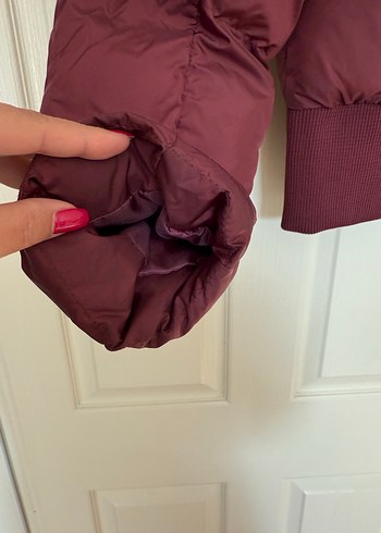 Trendyol & Milla Düğmeli Bordo Kadın Crop Kışlık Ceket