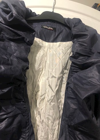 Gri Parlak Uzun Drapeli Ceketi - Görsel 4