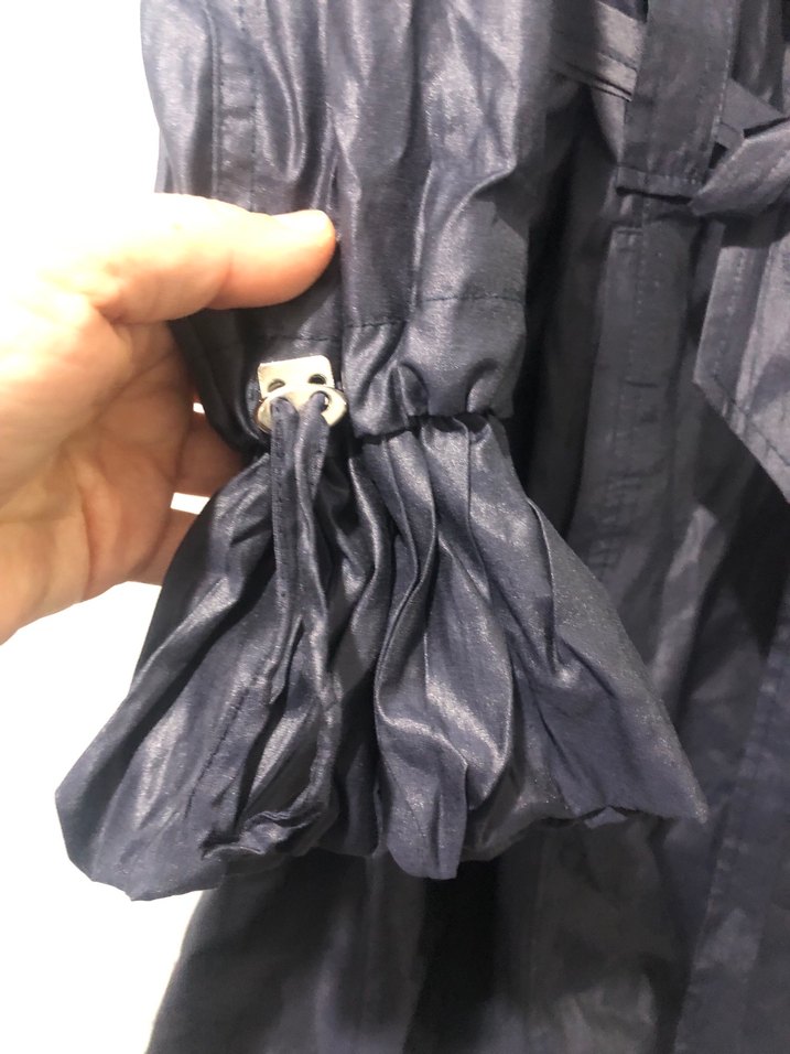 Gri Parlak Uzun Drapeli Ceketi - Görsel 3