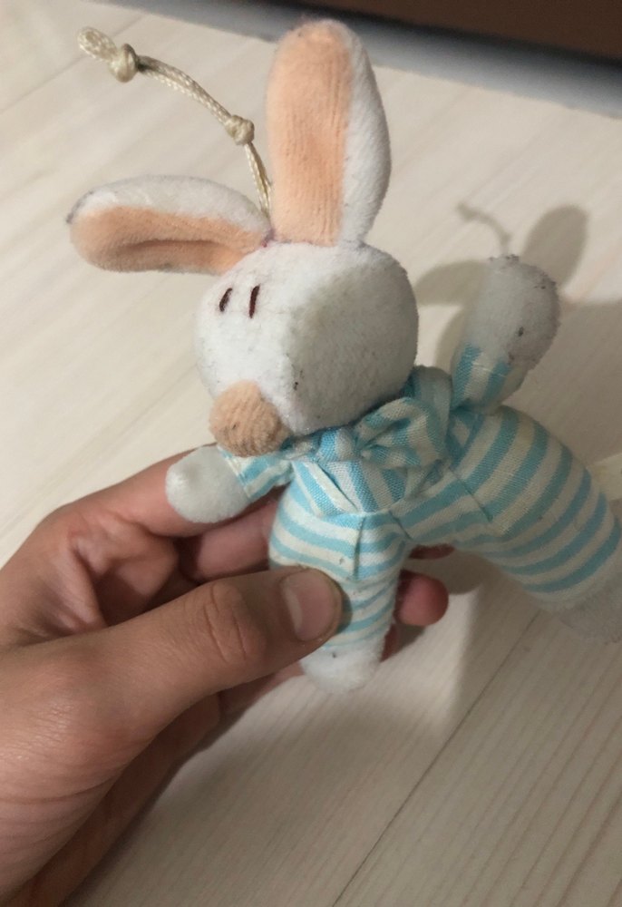 Beyaz peluş tavşan oyuncak - Görsel 2