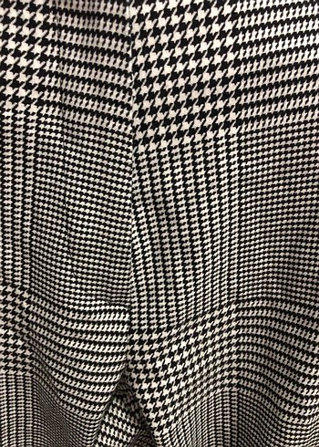 Düğmeli Gri Midi Kumaş Kadın Pantolon - Görsel 3