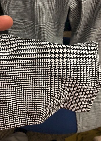 Düğmeli Gri Midi Kumaş Kadın Pantolon - Görsel 8