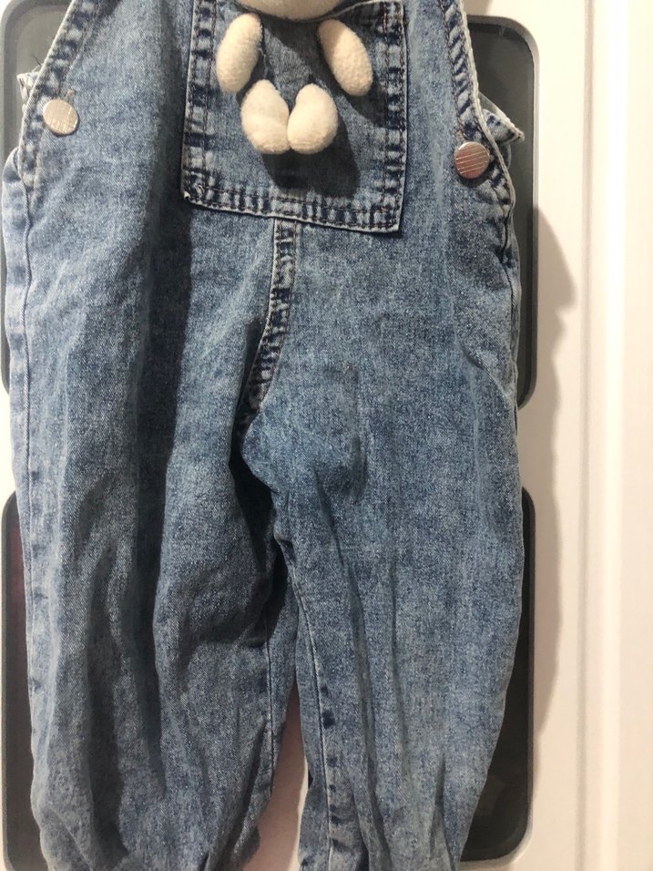 Gri Erkek Çocuk Kot Salopet Ayarlanabilir Askılı - Görsel 3