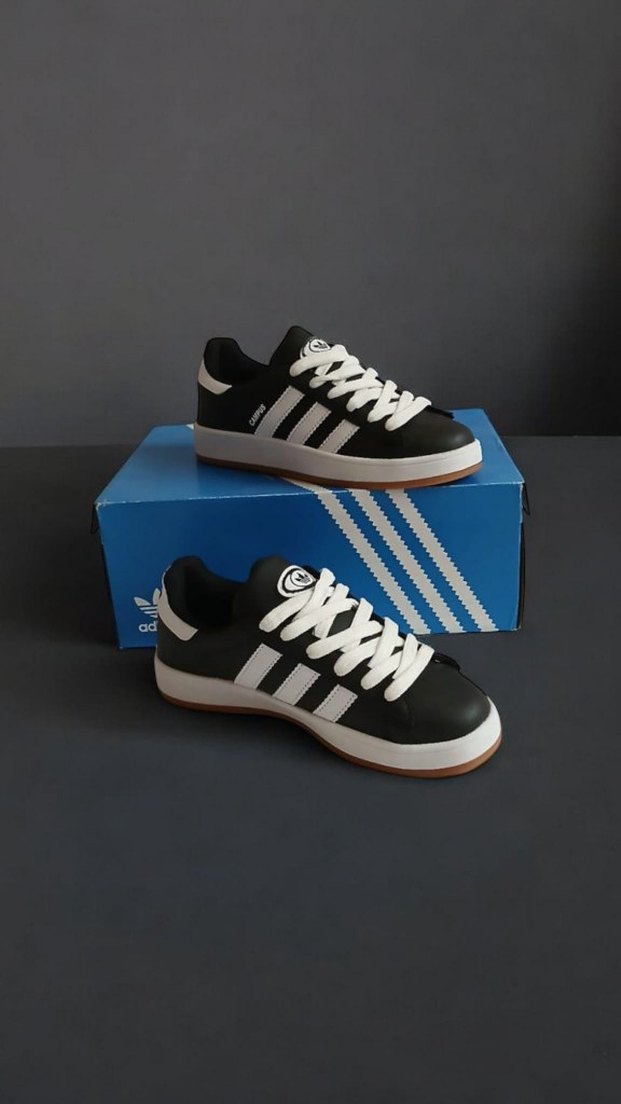 Beyaz Siyah Campus Bağcıklı Spor Ayakkabı - Görsel 3