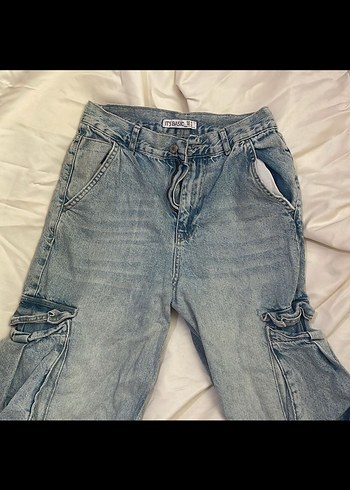 Gevşek Kesim Mavi Denim Kadın Kot Pantolon