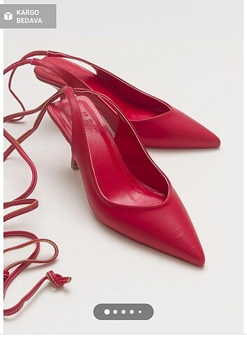 luvi kırmızı topuklu ayakkabı