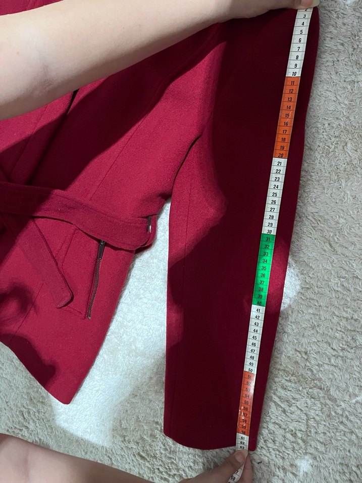 İpekyol Bordo Yün Kaban - Görsel 5