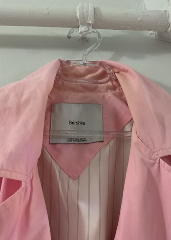 Bershka Bershka Pembe Midi Kadın Trençkot